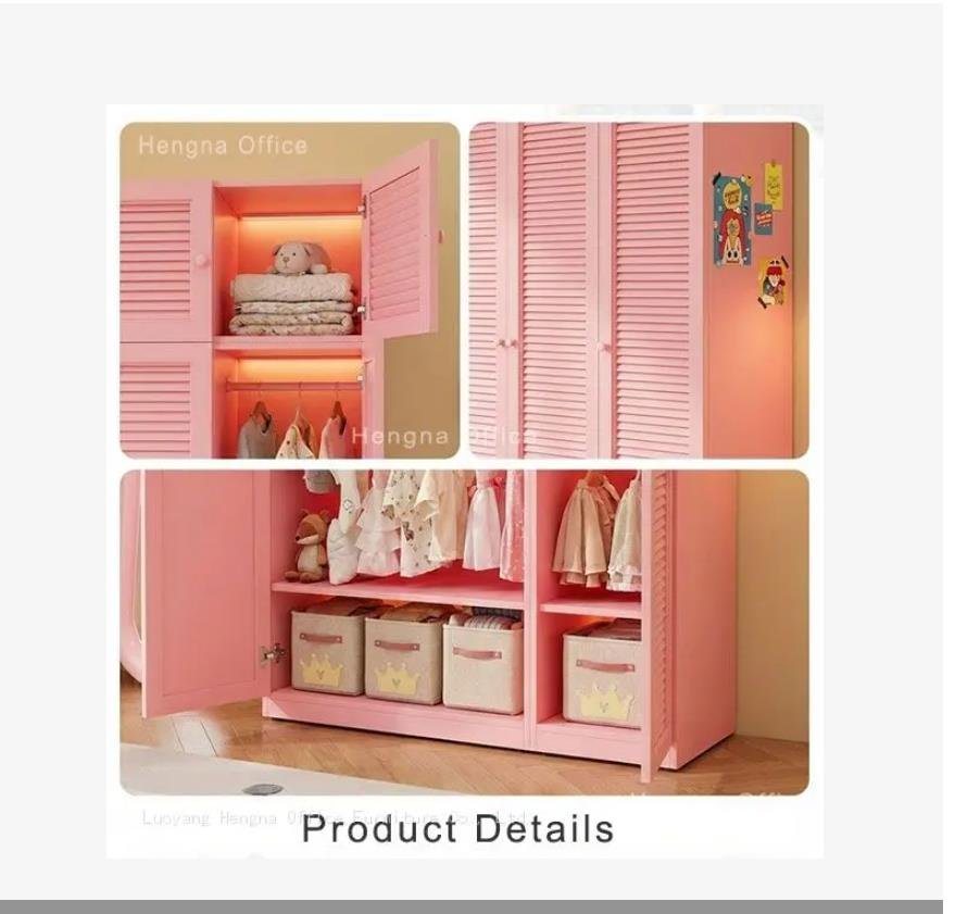 Interior of metal wardrobe locker with adjustable hanging rod and shelf, ventilated louvered door for airflow.