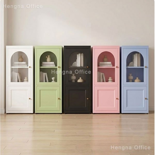 reeded glass buffet cabinet available in five colors for restaurant use